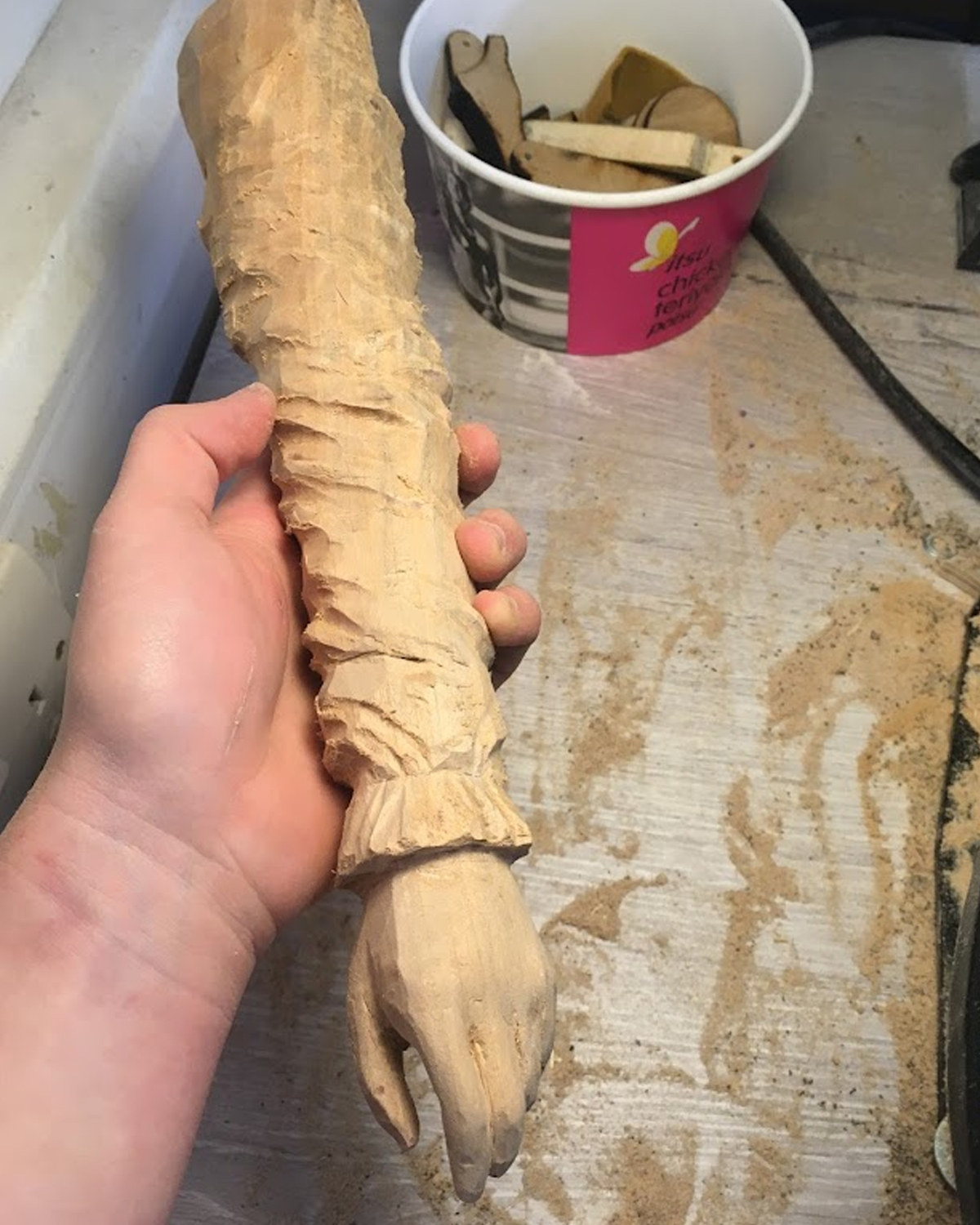 First carved piece